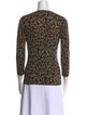 Tory Burch Merino Wool Animal Print Sweater