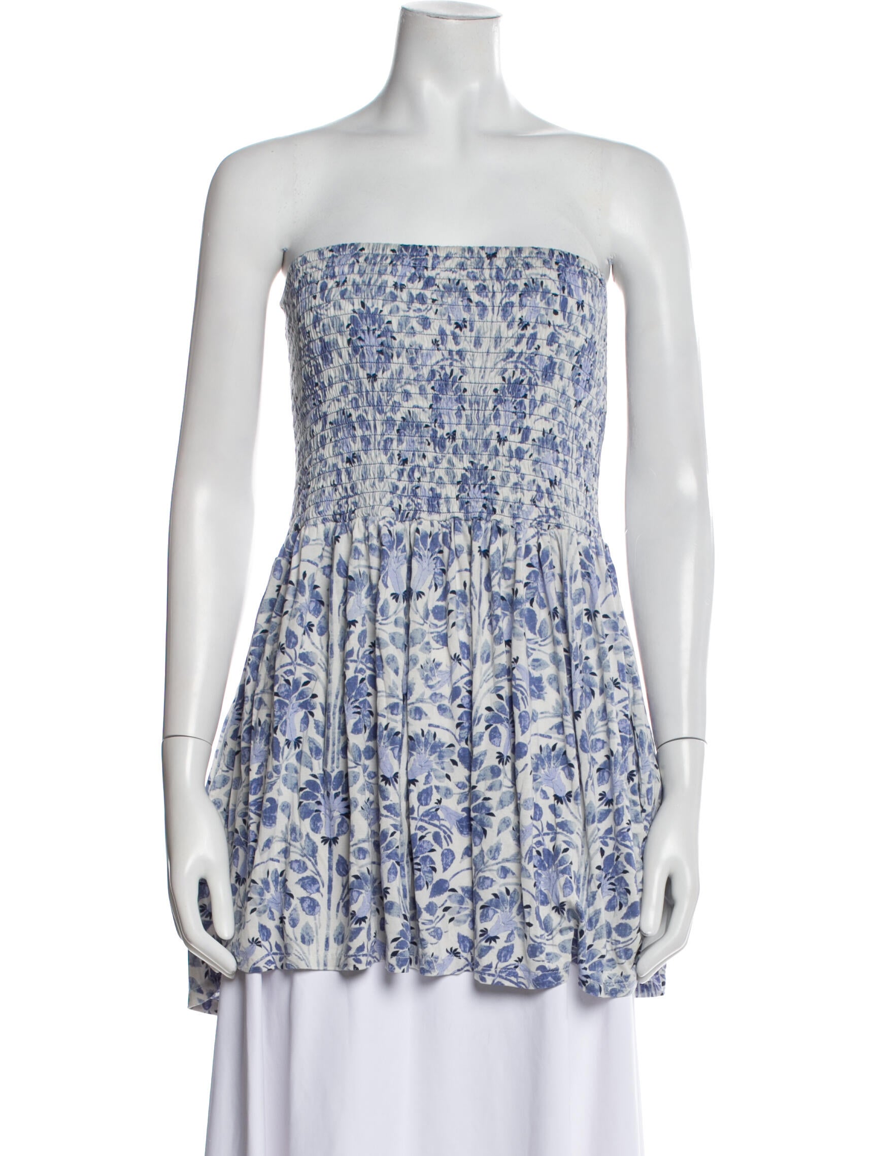 Tory Burch Printed Strapless Tunic