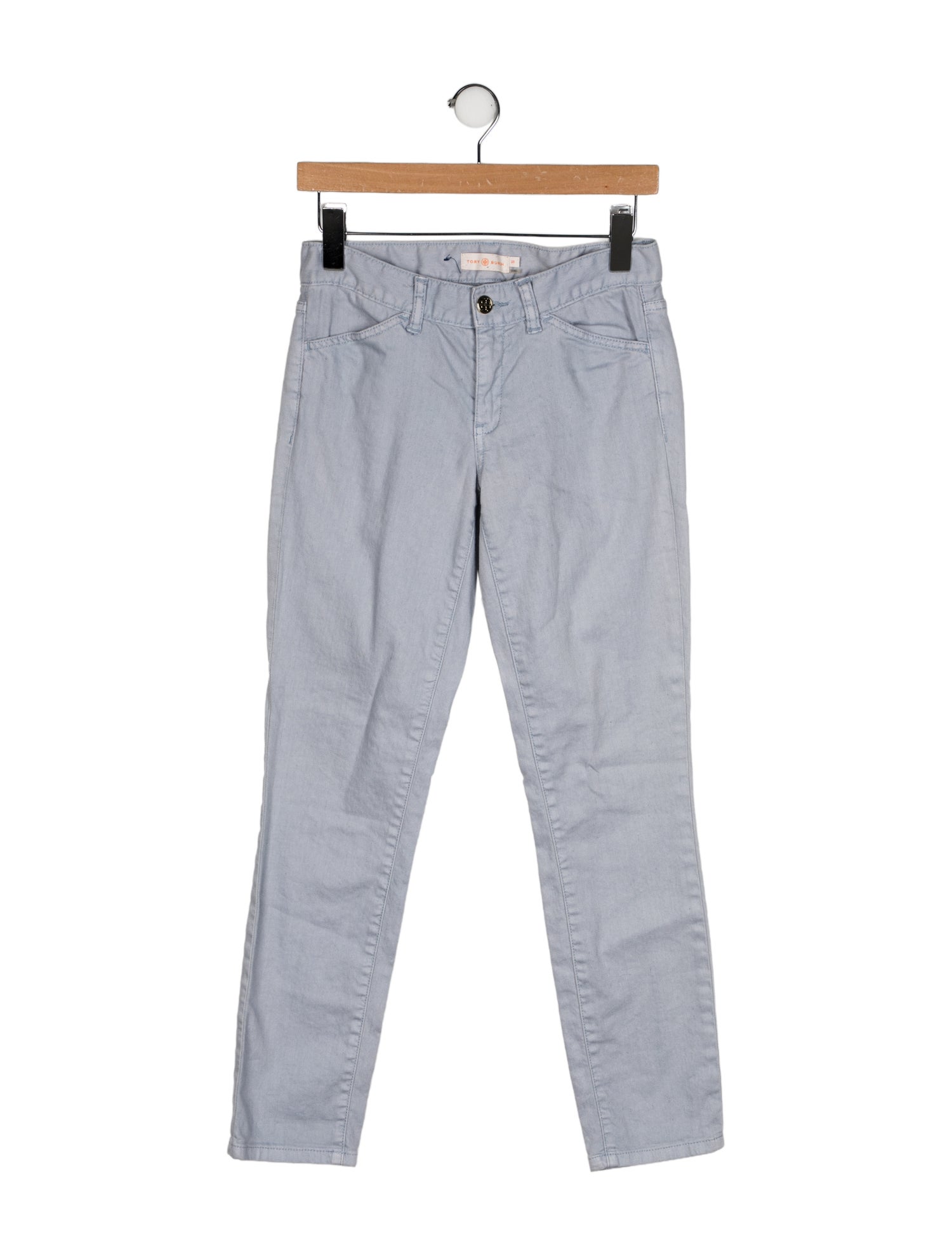 Tory Burch Low-Rise Skinny Leg Jeans