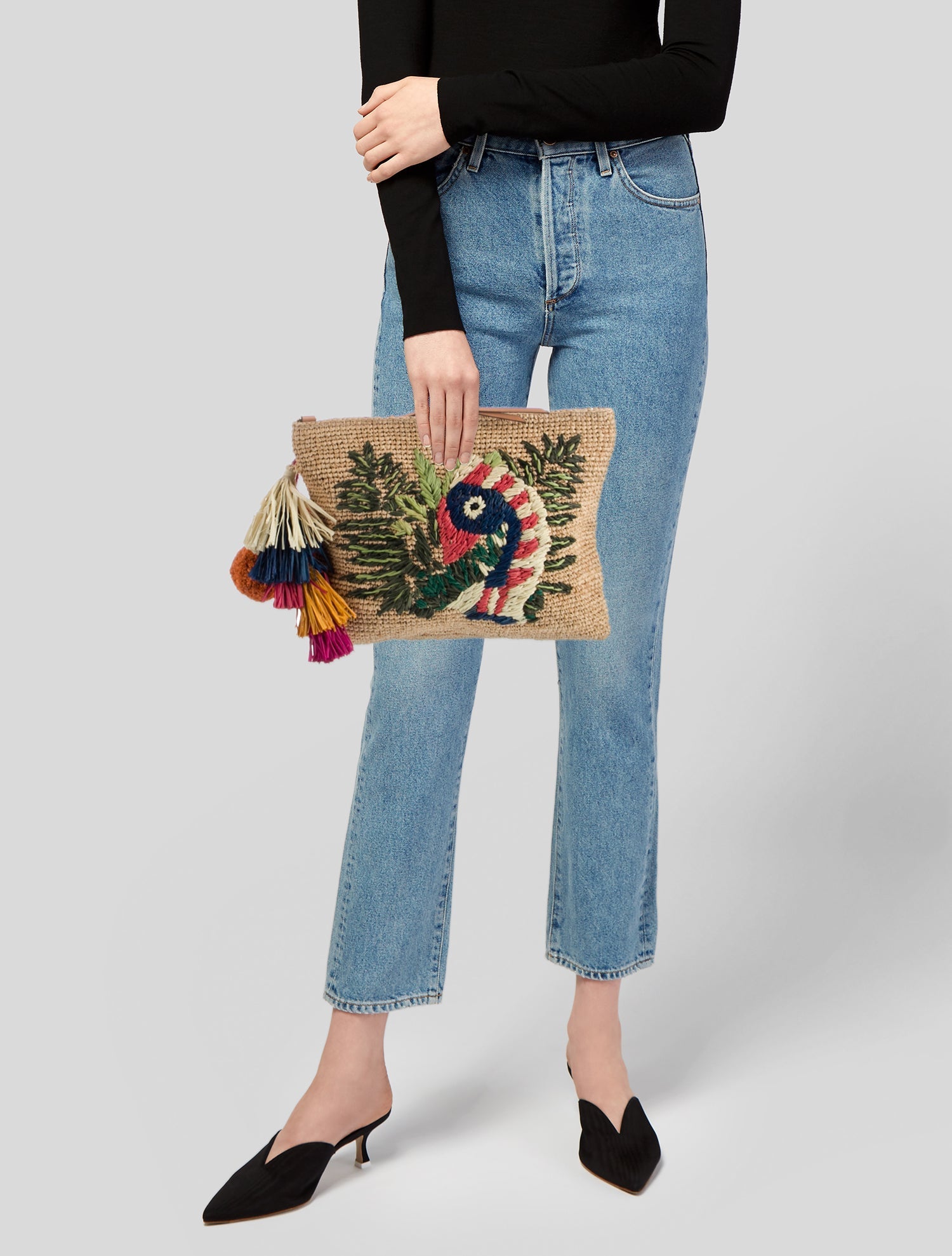 Tory Burch Straw Clutch