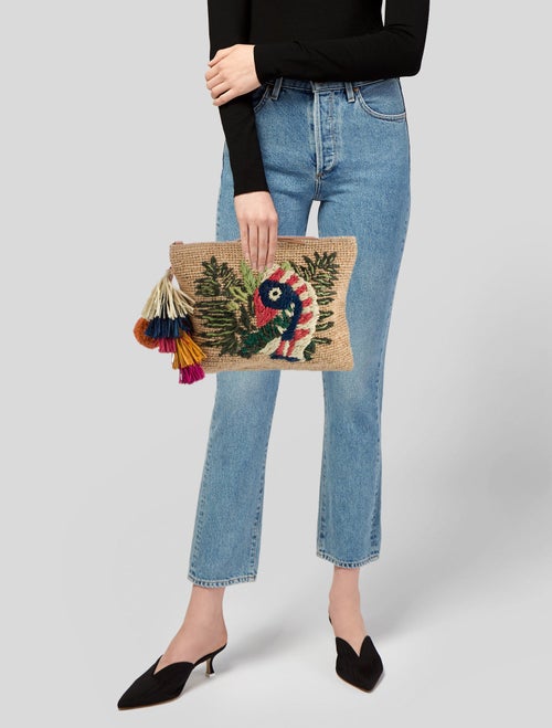 Tory Burch Straw Clutch