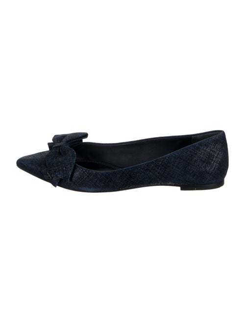 Tory Burch Suede Bow Accents Ballet Flats