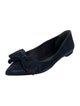 Tory Burch Suede Bow Accents Ballet Flats