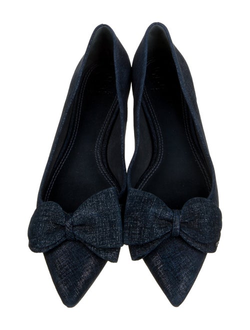 Tory Burch Suede Bow Accents Ballet Flats