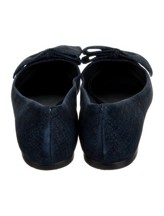 Tory Burch Suede Bow Accents Ballet Flats