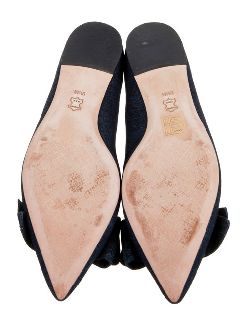 Tory Burch Suede Bow Accents Ballet Flats
