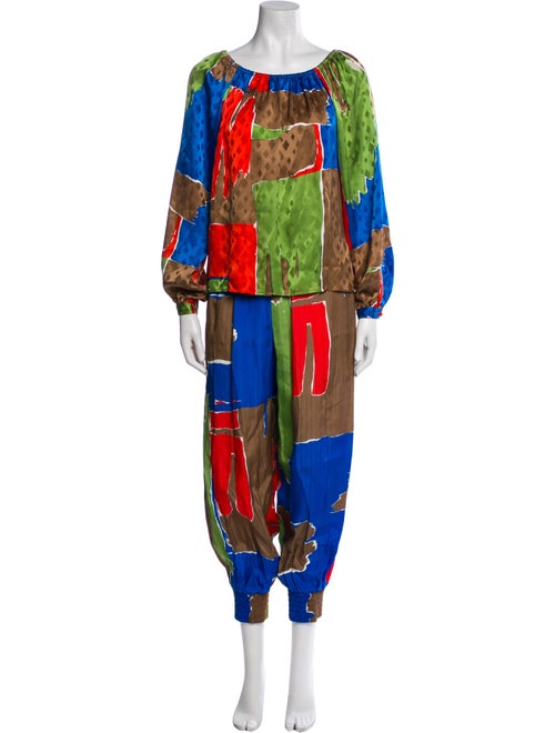 Tory Burch Silk Printed Pant Set