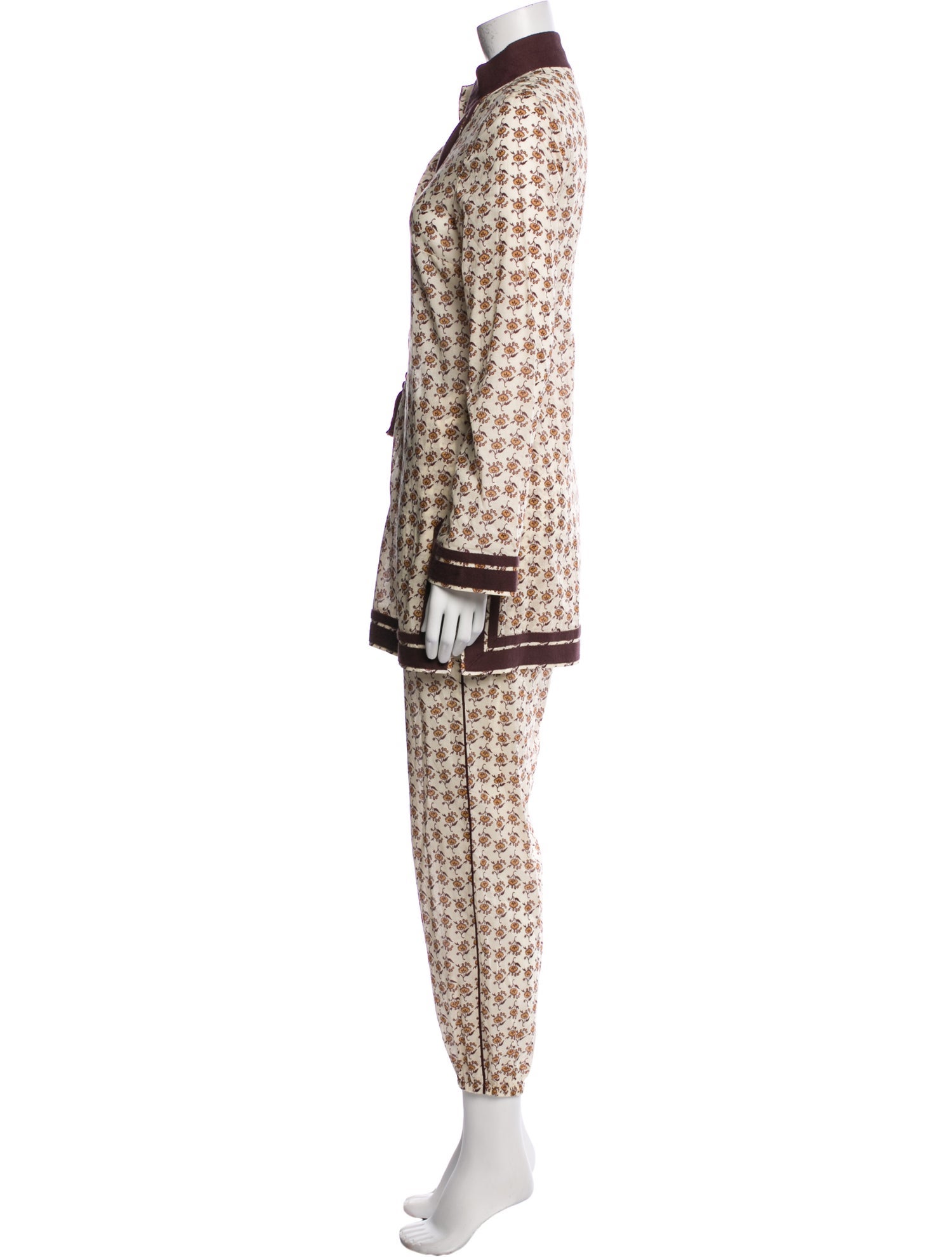 Tory Burch Printed Tassel Accents Pant Set