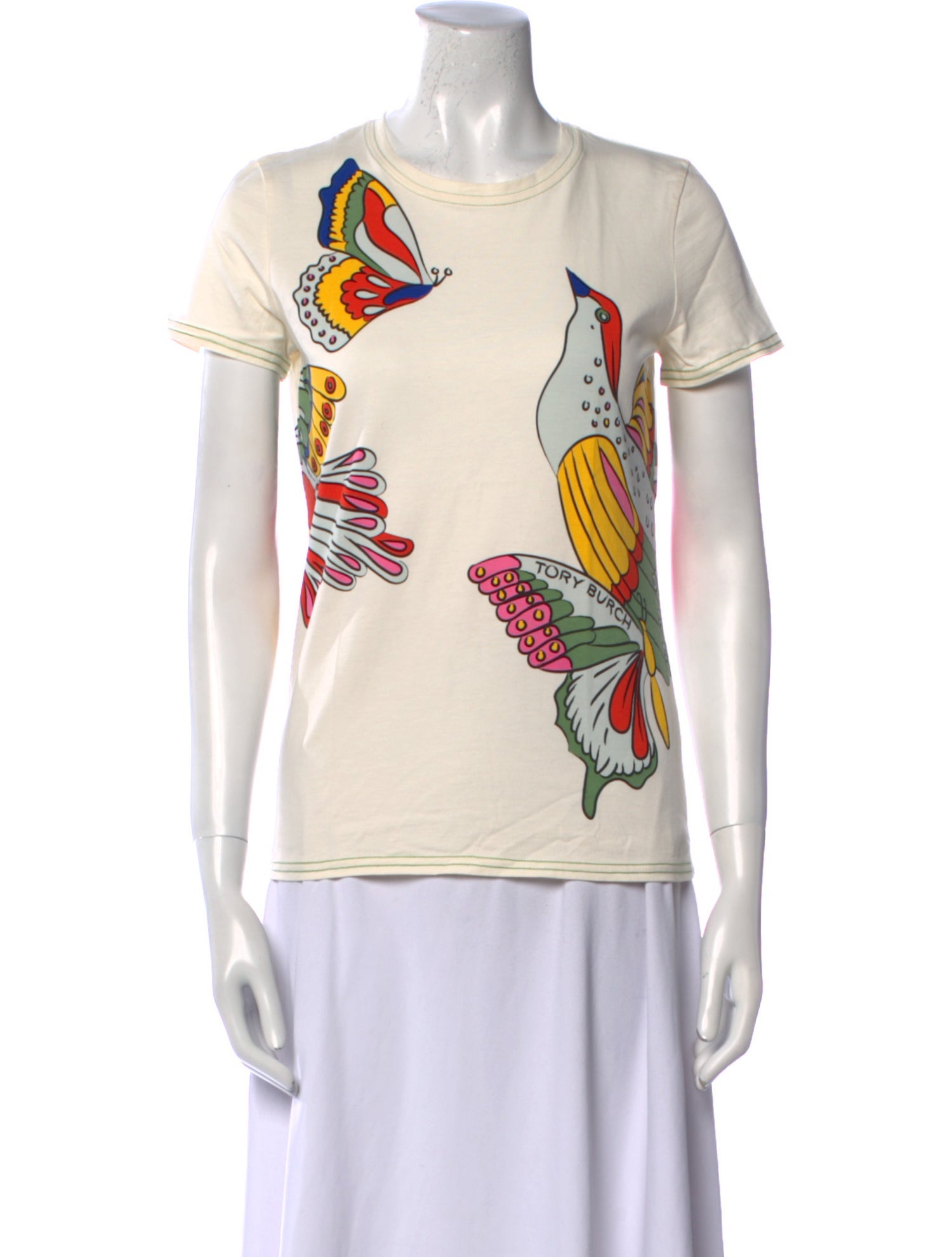 Tory Burch Graphic Print Crew Neck T-Shirt