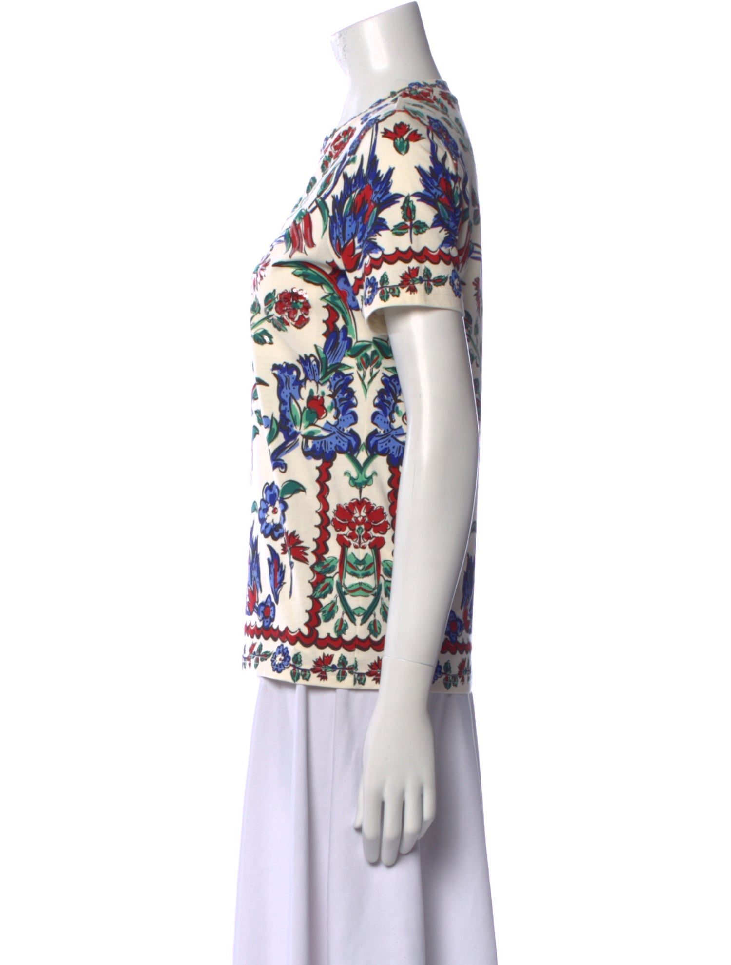 Tory Burch Printed Crew Neck T-Shirt