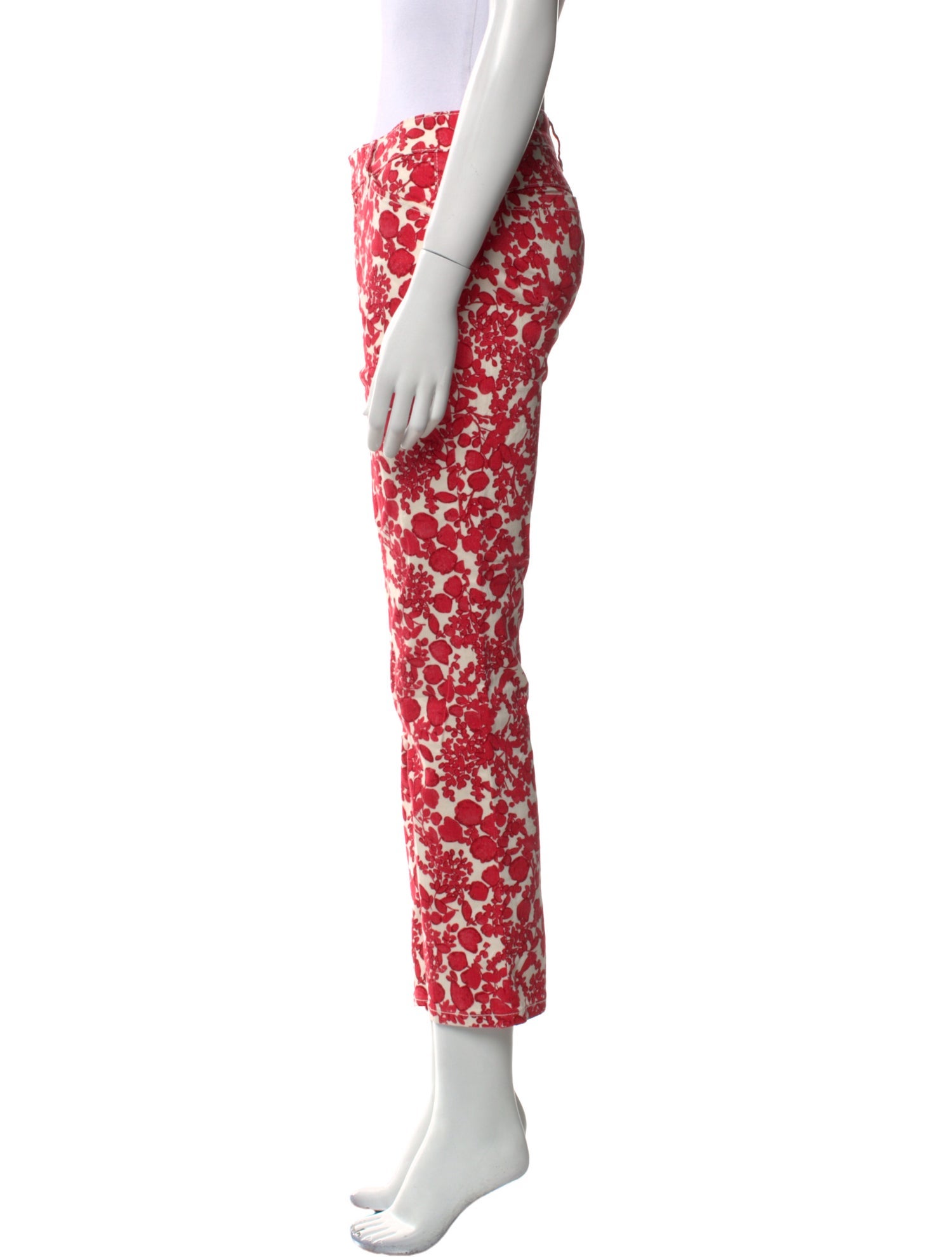 Tory Burch Mid-Rise Straight Leg Jeans