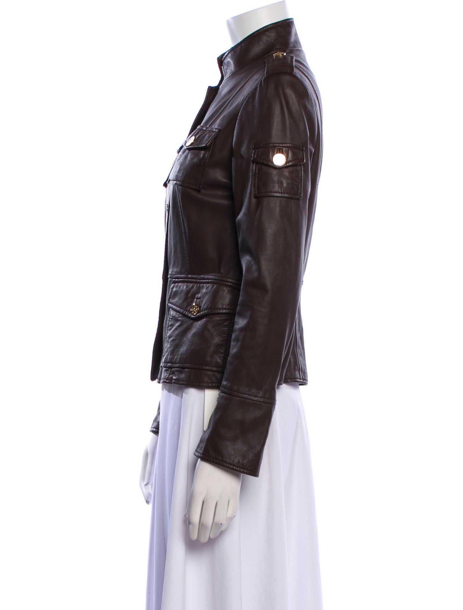 Tory Burch Leather Utility Jacket
