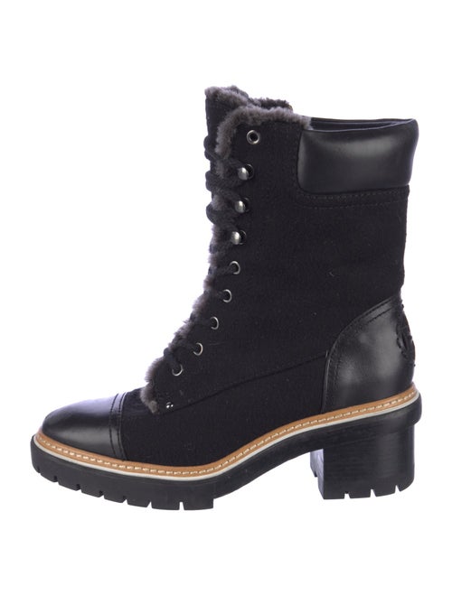 Tory Burch Wool Combat Boots