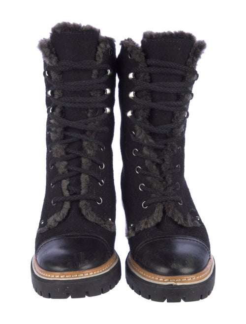 Tory Burch Wool Combat Boots