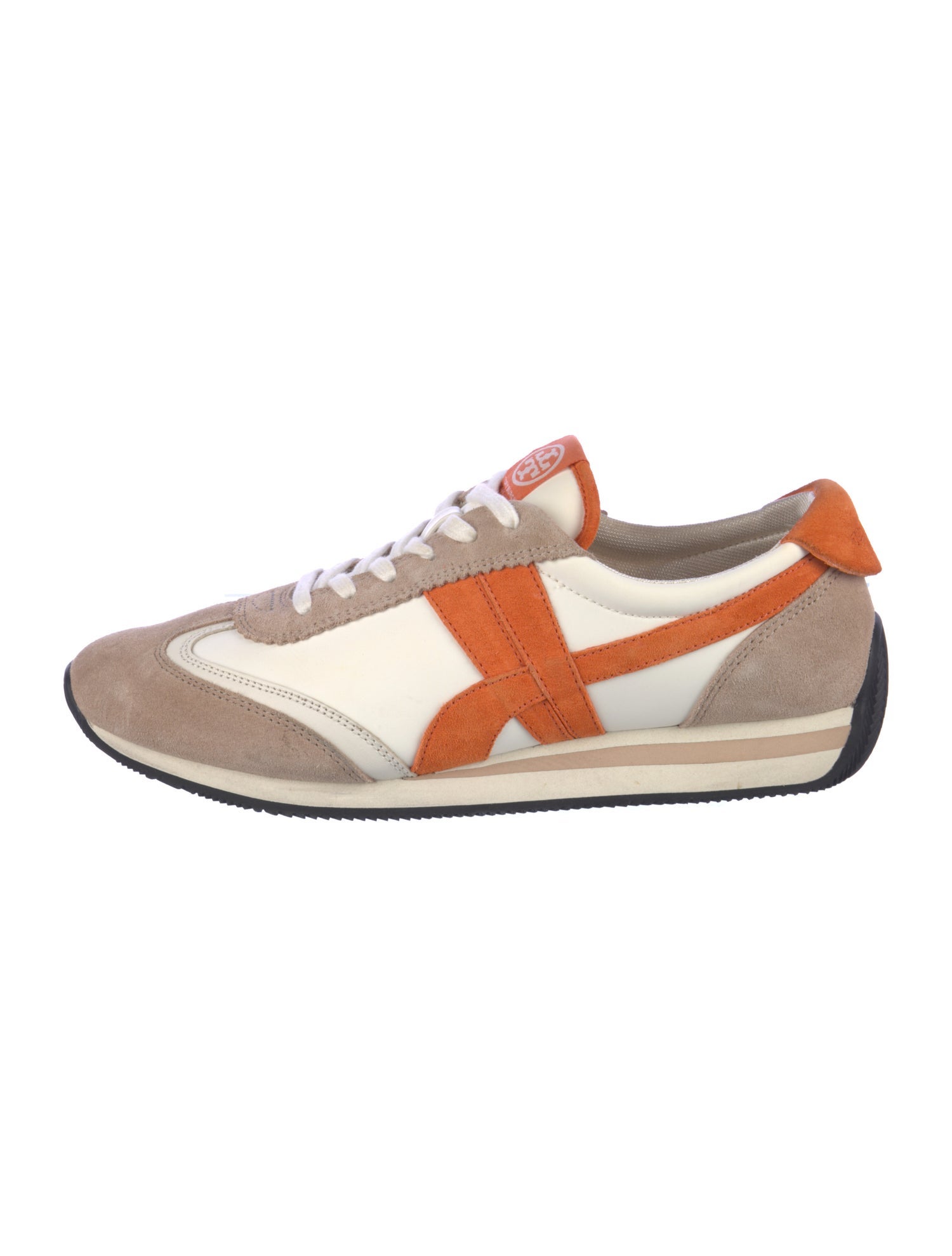 Tory Burch Suede Colorblock Pattern Sneakers
