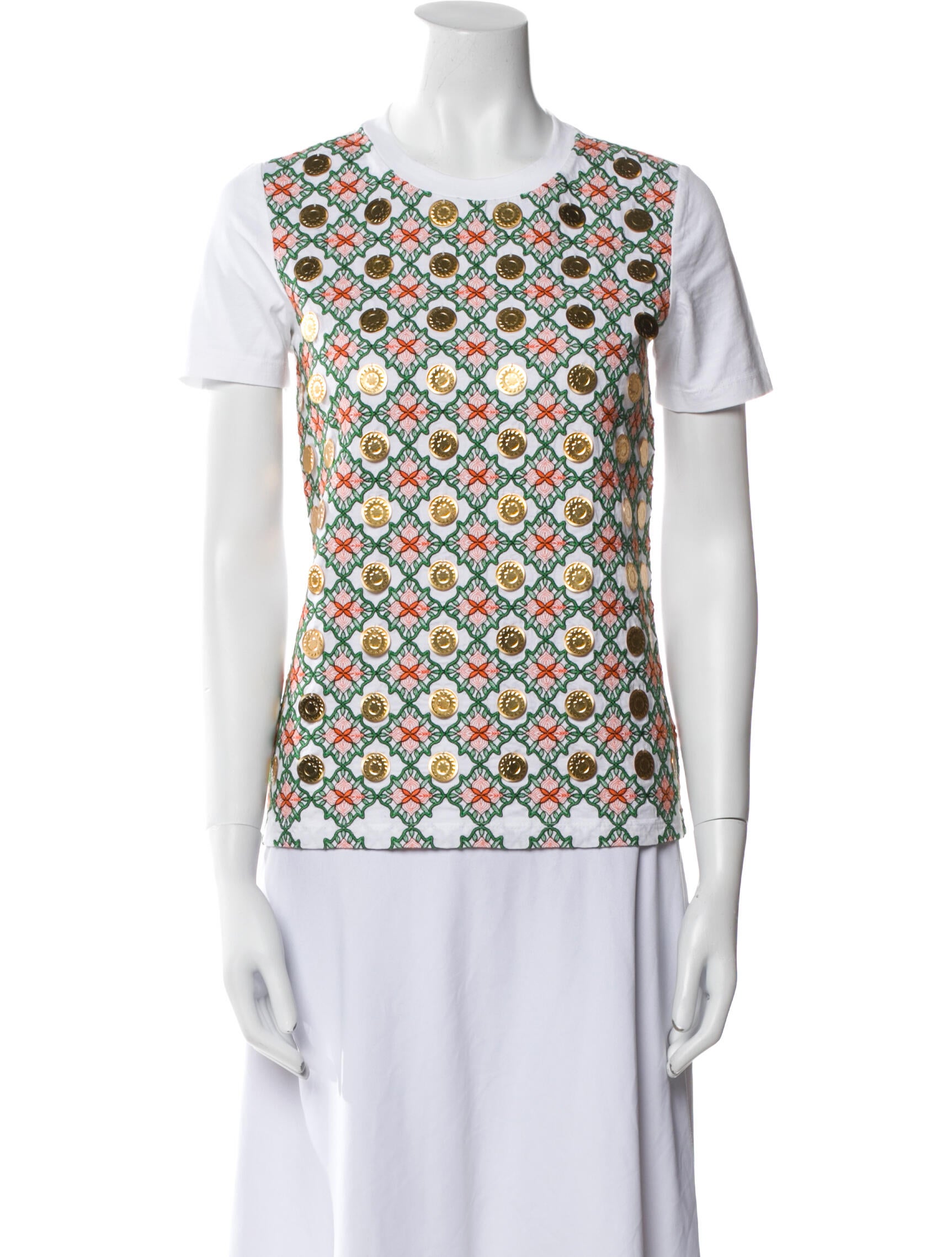 Tory Burch Printed Crew Neck T-Shirt