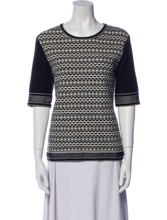 Tory Burch Striped Scoop Neck Top