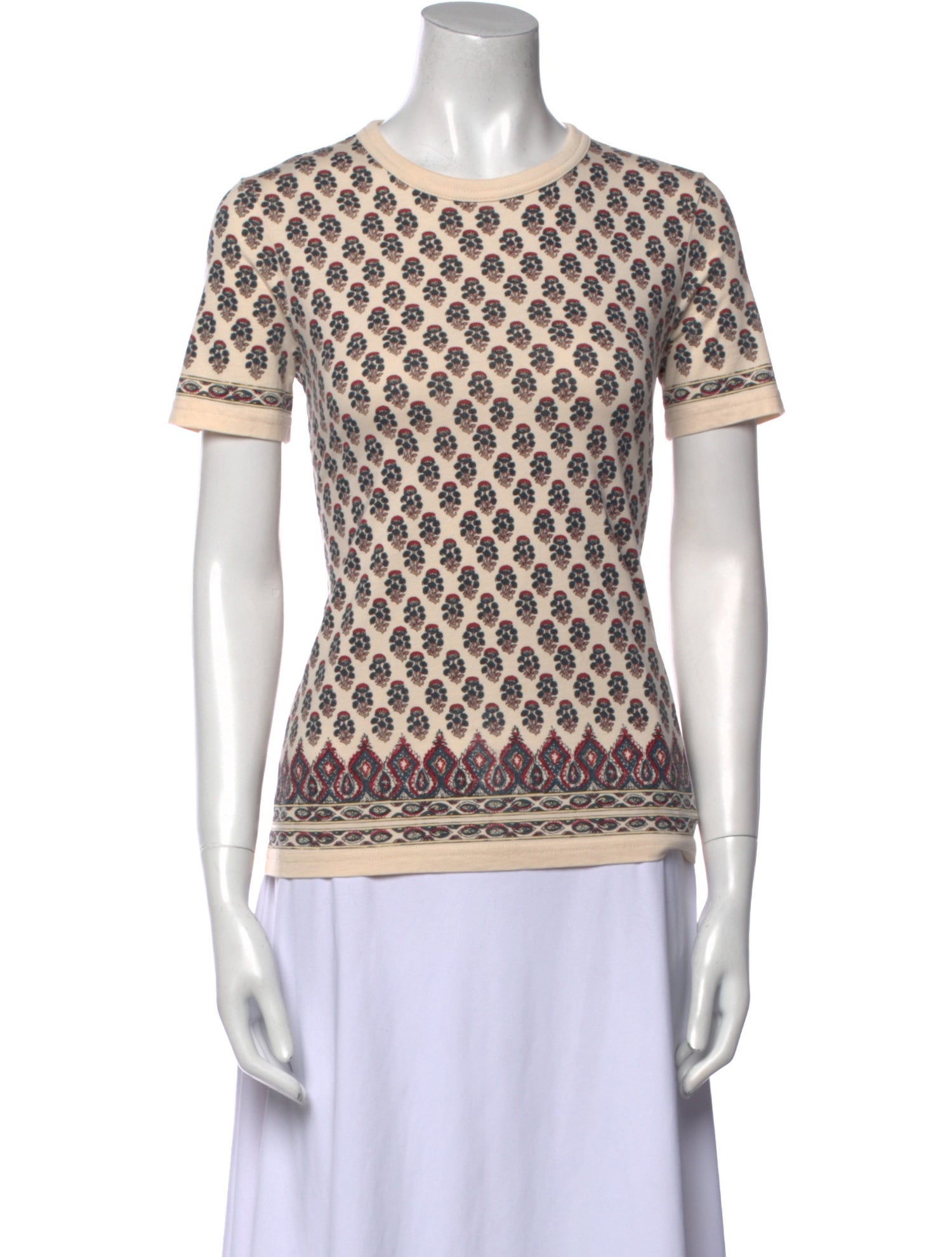 Tory Burch Printed Crew Neck T-Shirt