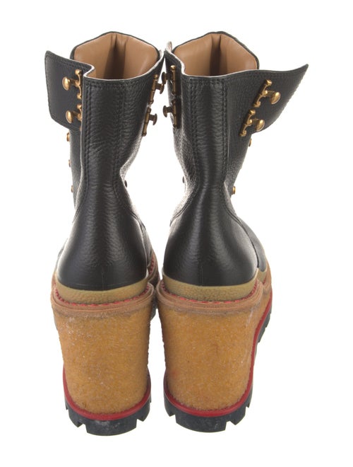 Tory Burch Leather Lace-Up Boots