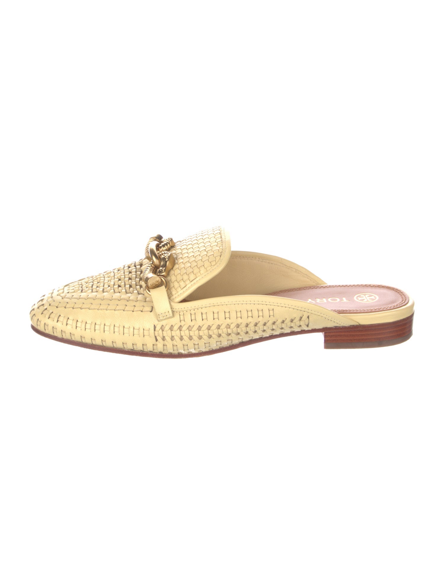 Tory Burch Leather Braided Accents Mules