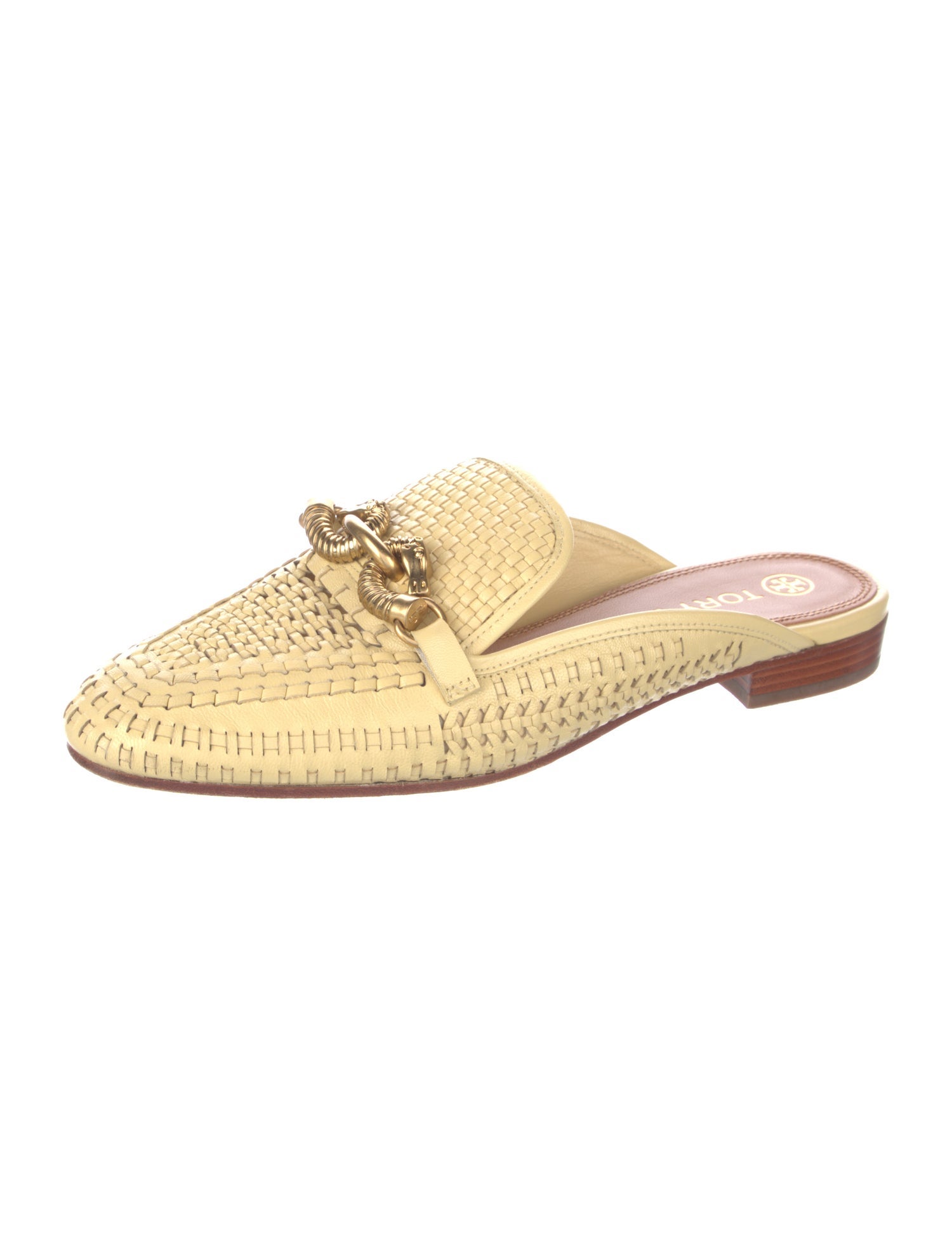 Tory Burch Leather Braided Accents Mules