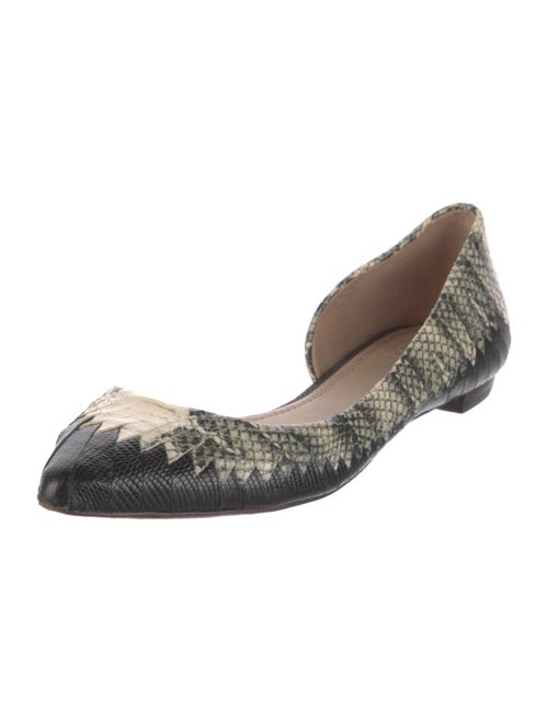 Tory Burch Snakeskin Animal Print D'Orsay Flats