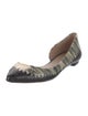 Tory Burch Snakeskin Animal Print D'Orsay Flats