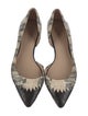 Tory Burch Snakeskin Animal Print D'Orsay Flats