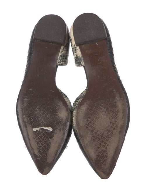 Tory Burch Snakeskin Animal Print D'Orsay Flats