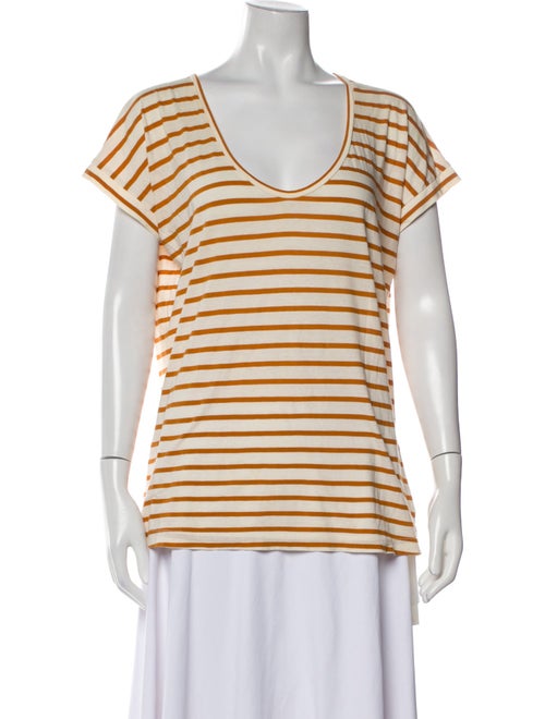Tory Burch Striped Scoop Neck T-Shirt