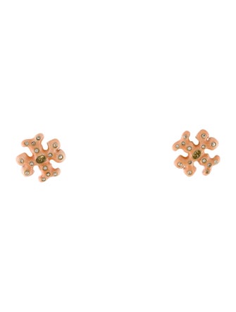 Tory Burch Enamel & Crystal Roxanne Stud Earrings