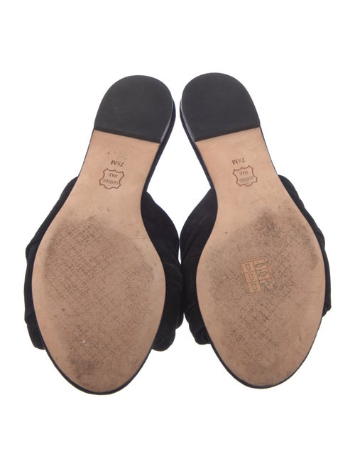 Tory Burch Suede Bow Accents Mules