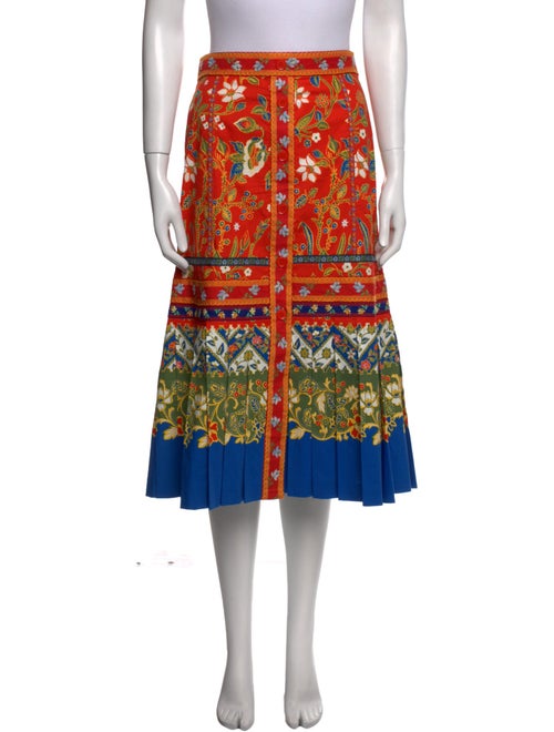 Tory Burch Floral Print Midi Length Skirt