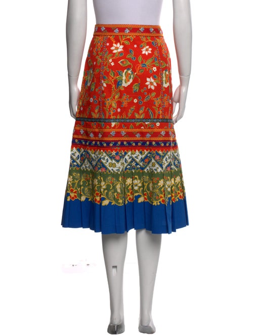 Tory Burch Floral Print Midi Length Skirt