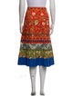 Tory Burch Floral Print Midi Length Skirt