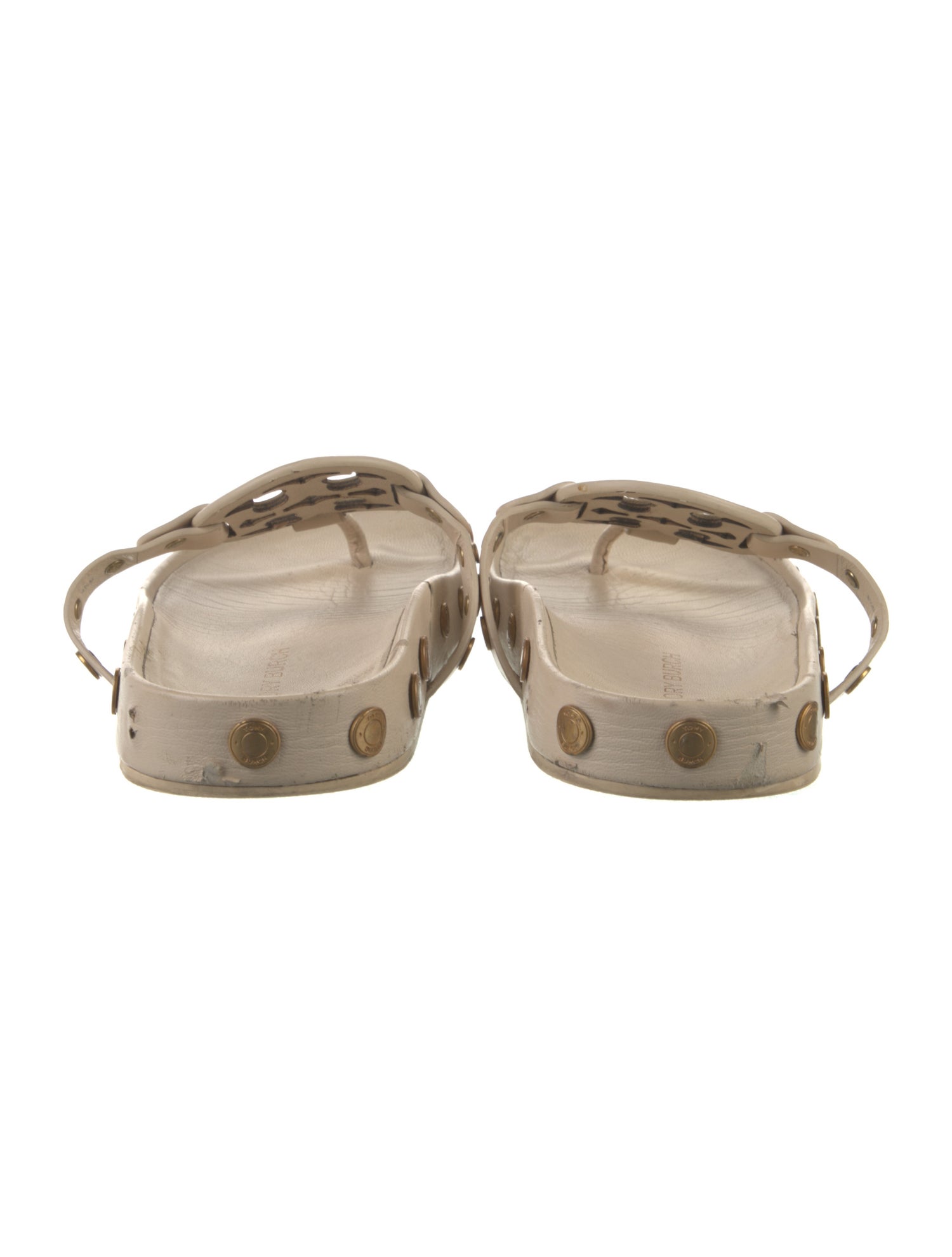 Tory Burch Leather Animal Print Slides