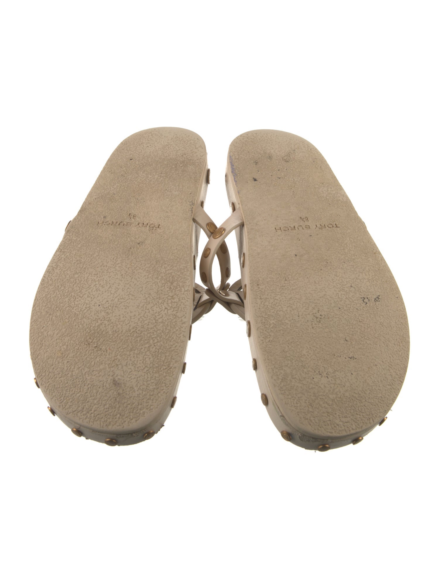 Tory Burch Leather Animal Print Slides