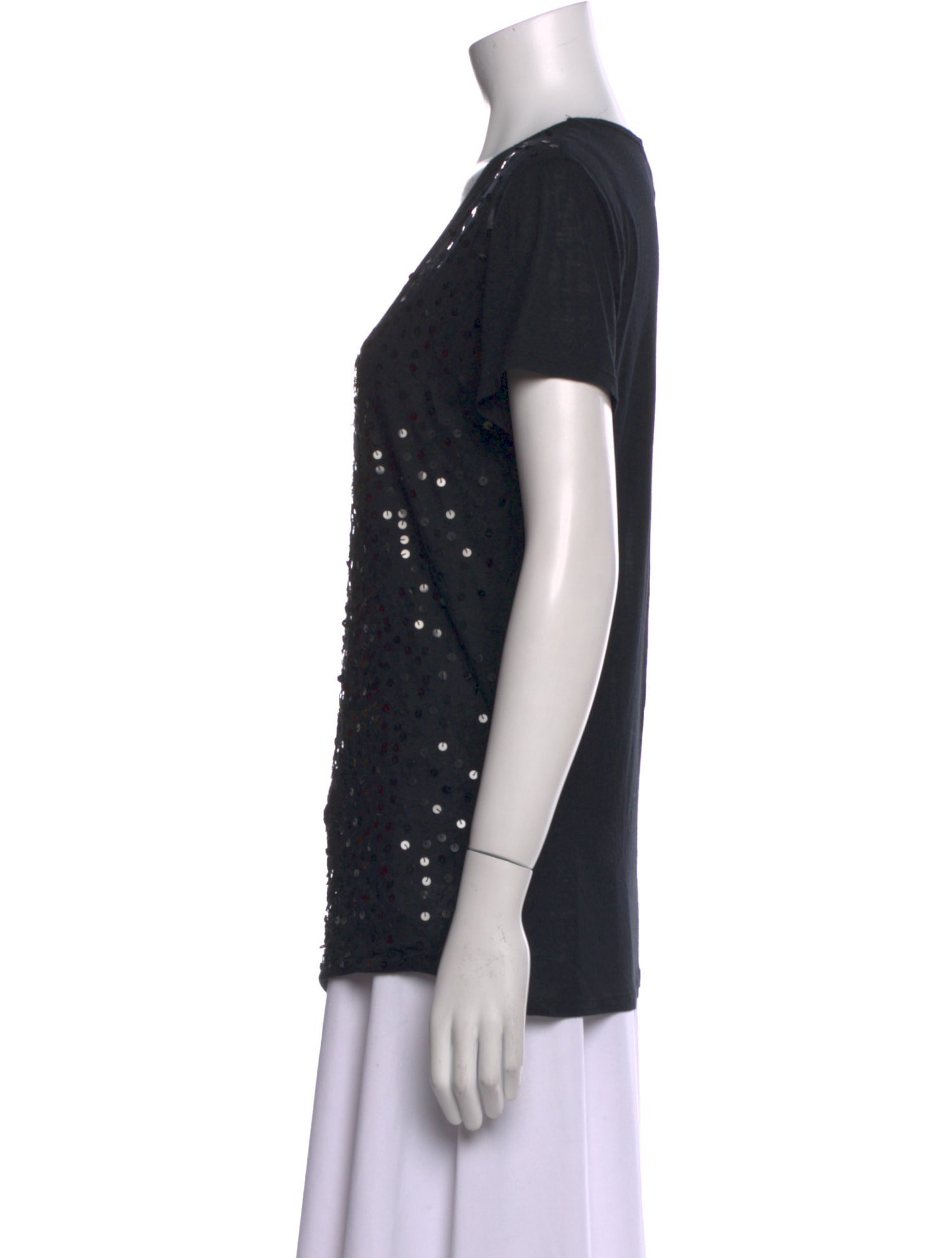 Tory Burch Scoop Neck Short Sleeve T-Shirt