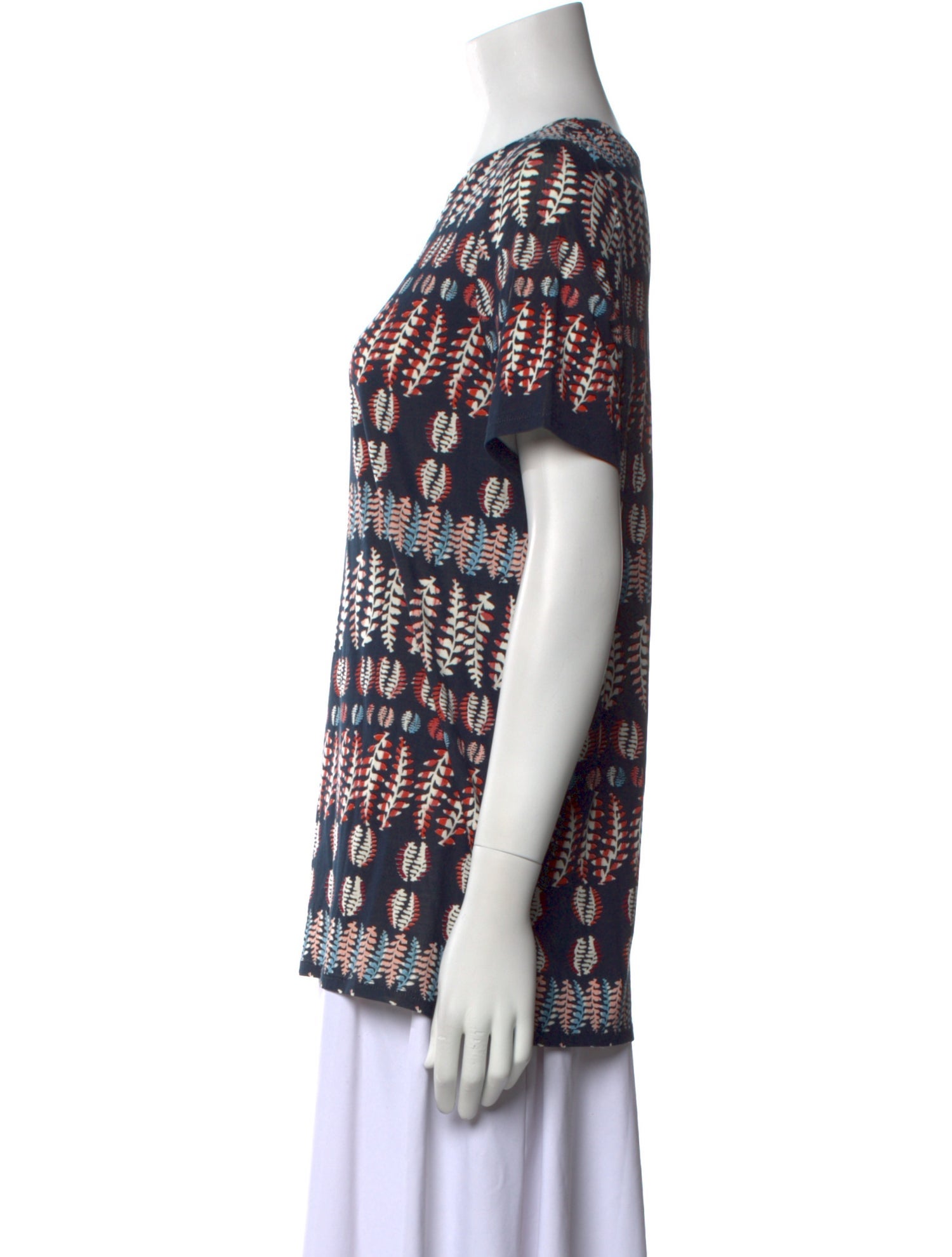 Tory Burch Printed Crew Neck T-Shirt w/ Tags