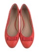 Tory Burch Leather Bow Accents Ballet Flats