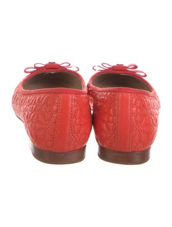 Tory Burch Leather Bow Accents Ballet Flats