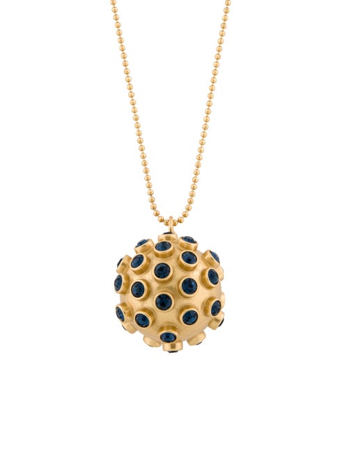 Tory Burch Crystal Celestial Locket Necklace