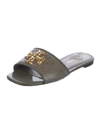 Tory Burch Embossed Leather Slides