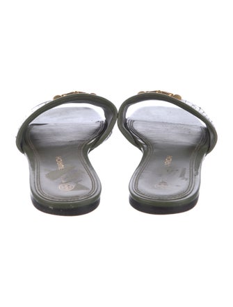 Tory Burch Embossed Leather Slides