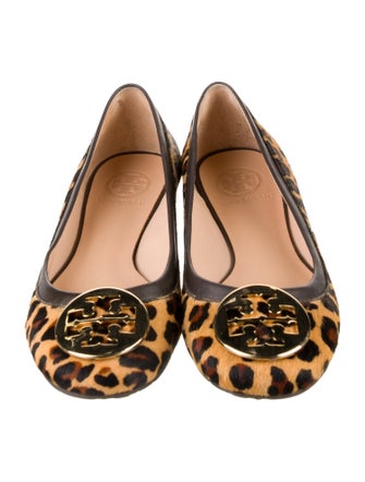 Tory Burch Ponyhair Animal Print Ballet Flats