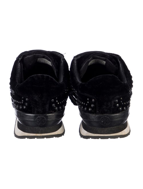 Tory Burch Velvet Crystal Embellishments Sneakers