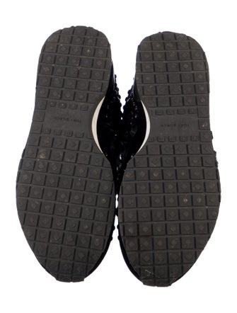 Tory Burch Velvet Crystal Embellishments Sneakers