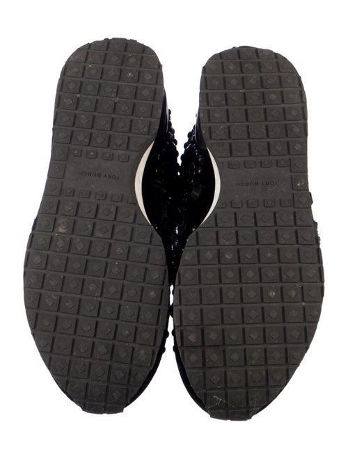 Tory Burch Velvet Crystal Embellishments Sneakers
