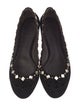 Tory Burch Suede Lasercut Accents Ballet Flats