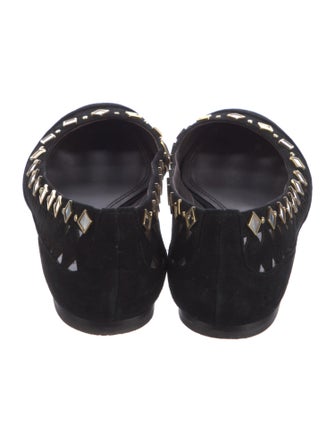 Tory Burch Suede Lasercut Accents Ballet Flats